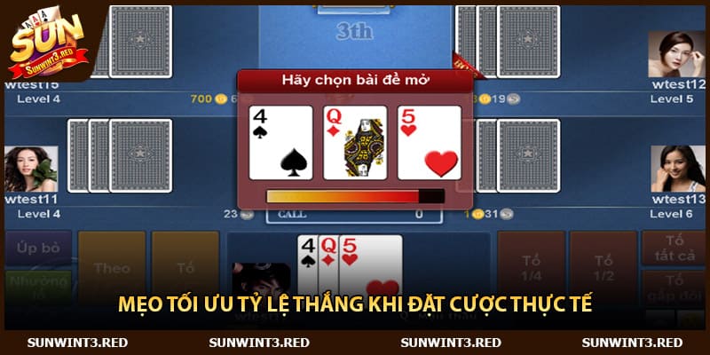 Mẹo tối ưu tỷ lệ thắng khi đặt cược thực tế